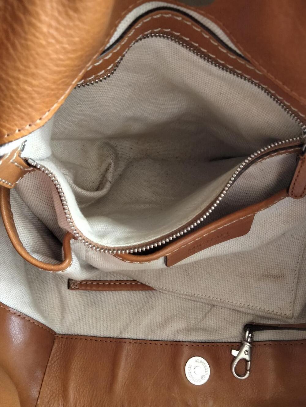 Michael Kors Astor Hobo Shoulder Bag Large Luggage Brown Leather Studded - Picture 9 of 9